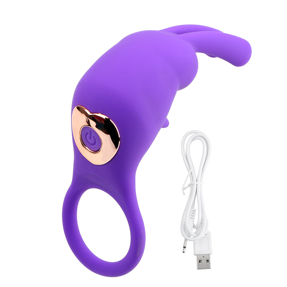 Rabbit Cock Ring Vibrator Male Delay Ejaculation Massager Clitoris Stimulation Sex Toys For Couple-EROSREALM