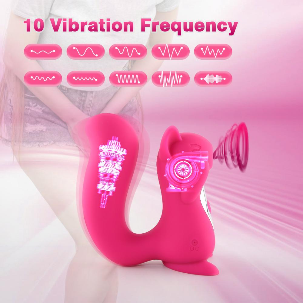 Squirrel Vibrator Pink-EROSREALM