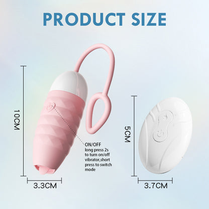 Wireless Remote Control Egg Vibrators G-spot Simulator Tongue Licking Vaginal Ball-EROSREALM