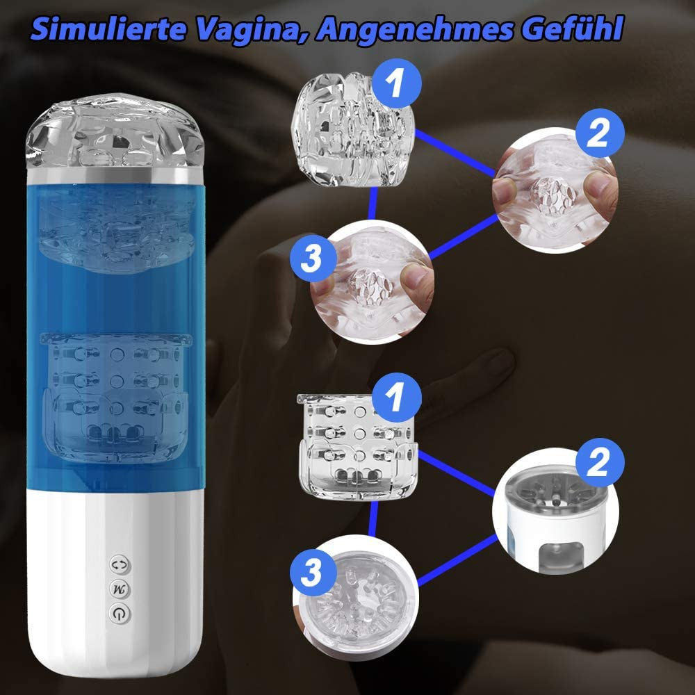 Rotation Telescopic Masturbation Cup Male Electric Masturbator-EROSREALM