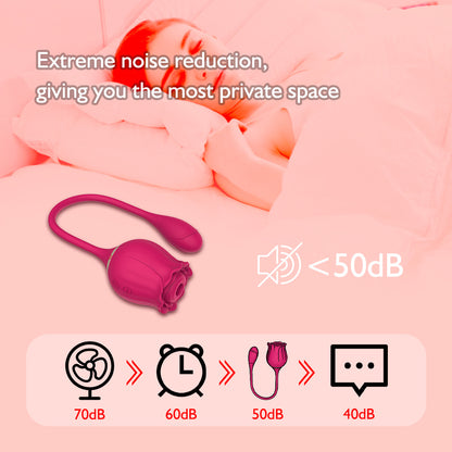 Rose Shaped Vibrator Realistic Oral Sucking Rose Toy-EROSREALM