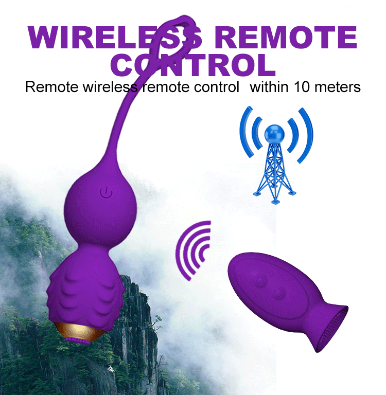 Kegal-Ball mit 12-Frequenz-Vibration und Klitorisbürste 