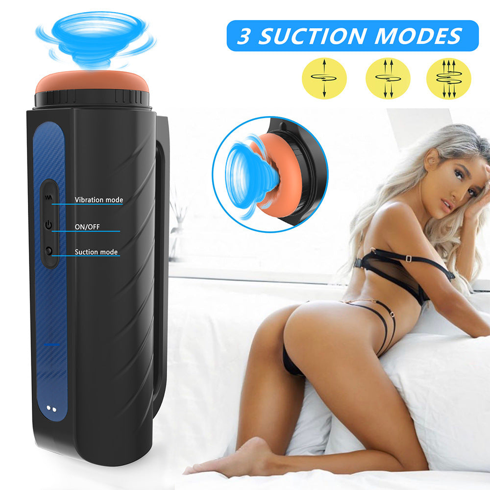 Automatic Penis Trainer Suction Vibrating Male Masturbation Cup-EROSREALM