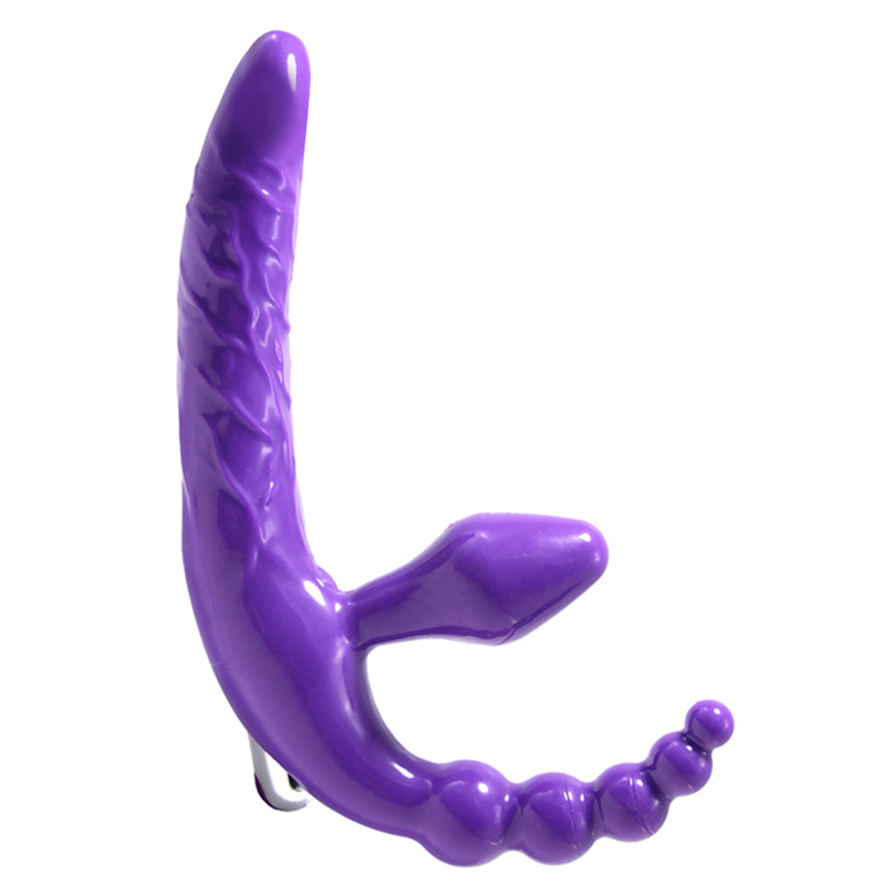 Wearable Triple Ended Dildo Anal Plug Flirting Toy-EROSREALM