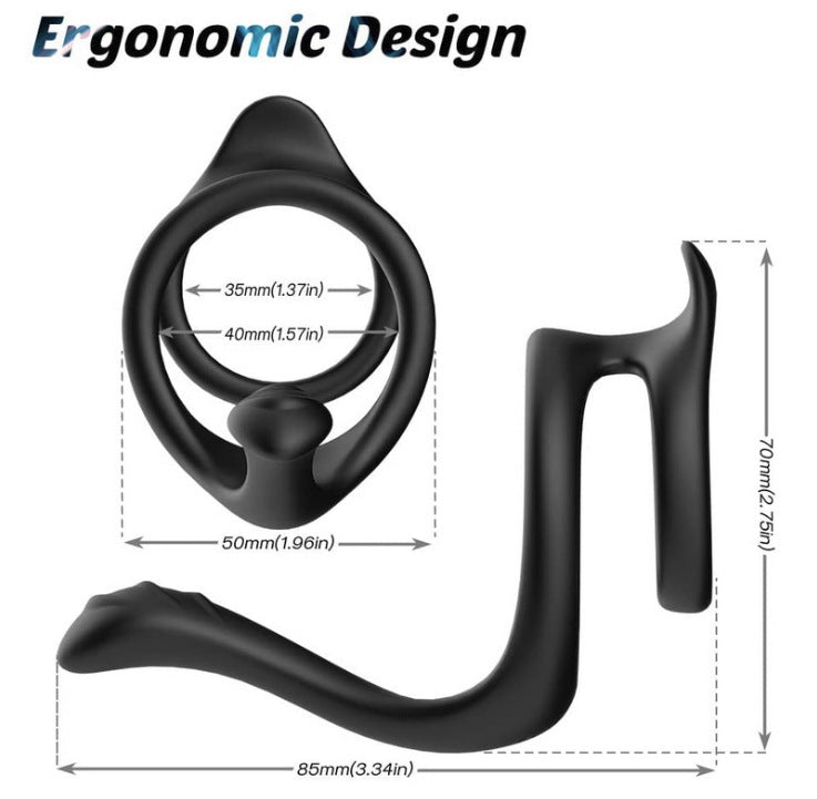 Dual Enhancement Penis Ring With Prostate Massager-EROSREALM