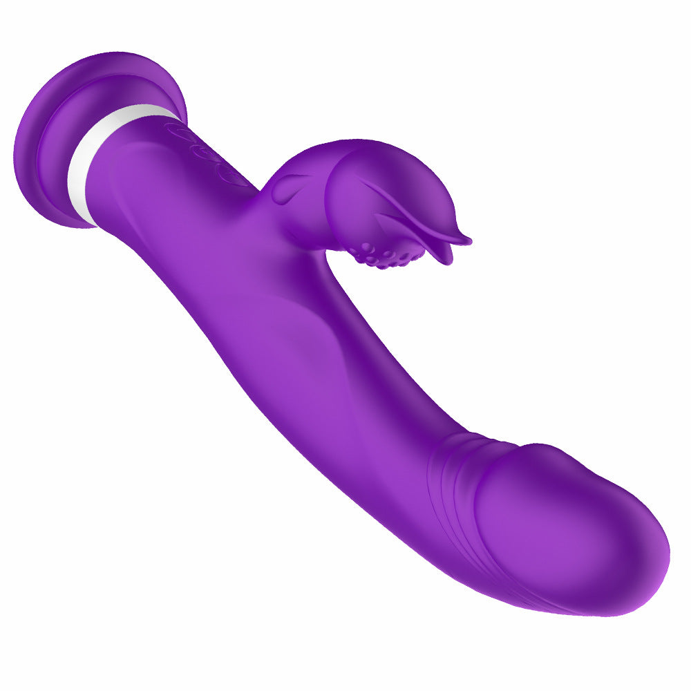 Heating Rabbit Dildo Vibrator With Suction Cup-EROSREALM