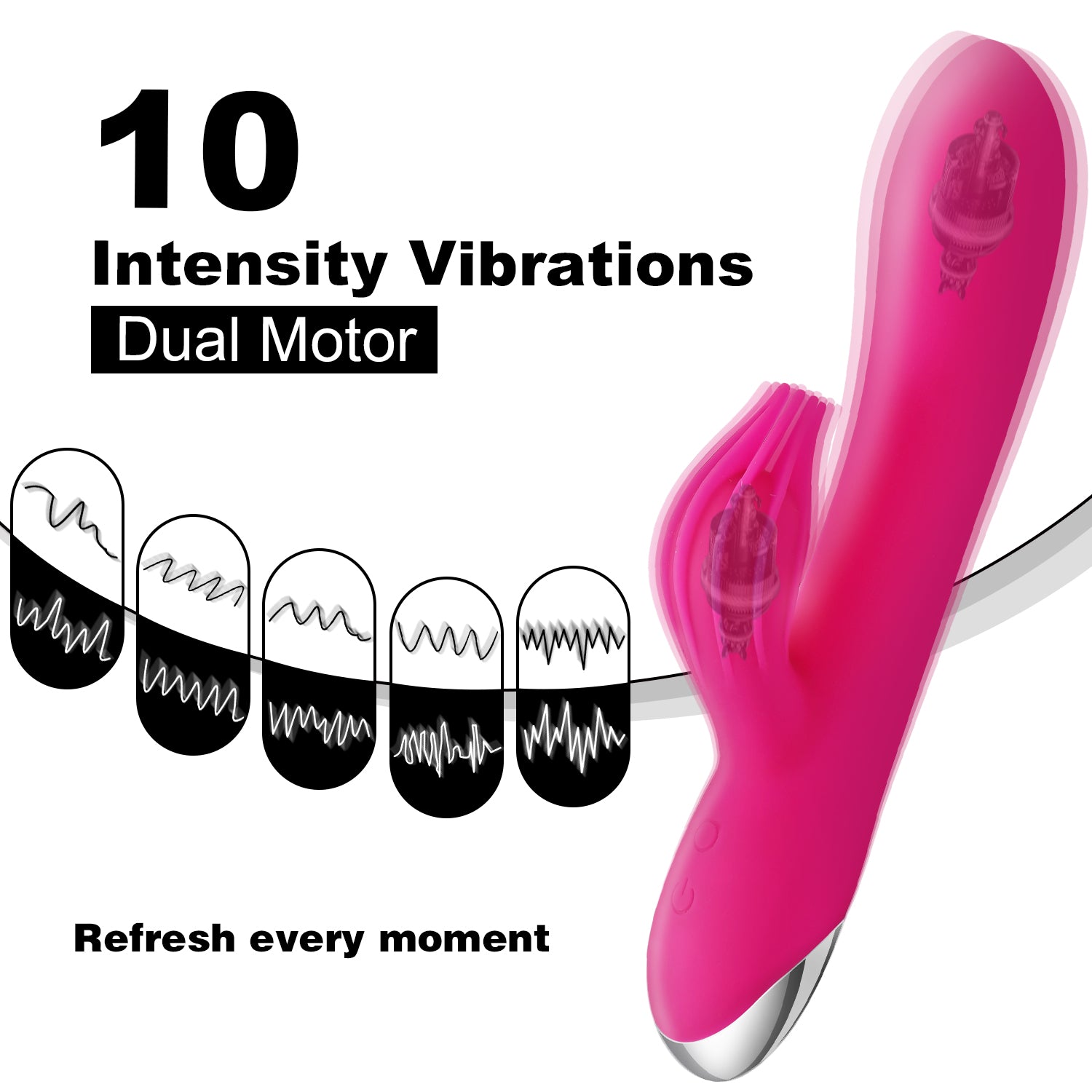 Rabbit Vibrator 10 Speed G Pot Clitoris Stimulation Massage-EROSREALM