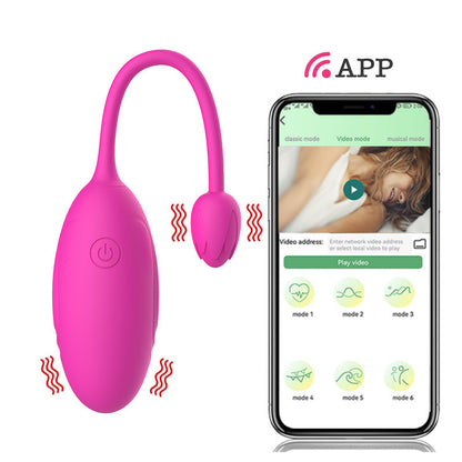 App Remote Control Double-head Rose Egg Vibrator-EROSREALM