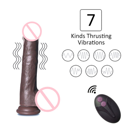 Vibration Thrusting Swing Realistic Silicone Dildo G-spot Stimulation Dildo-EROSREALM