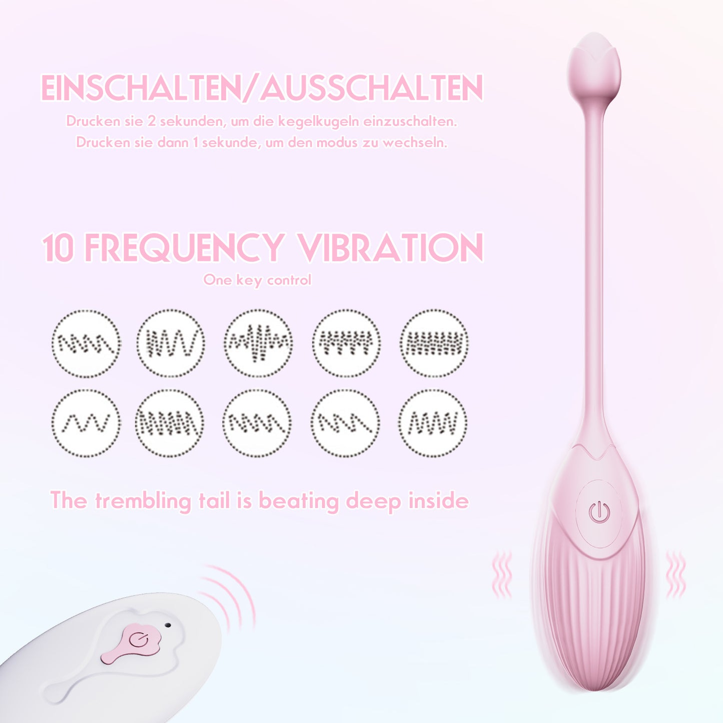 Clitoris Stimulation Vibrating Egg Dildo Vibrator For Women-EROSREALM