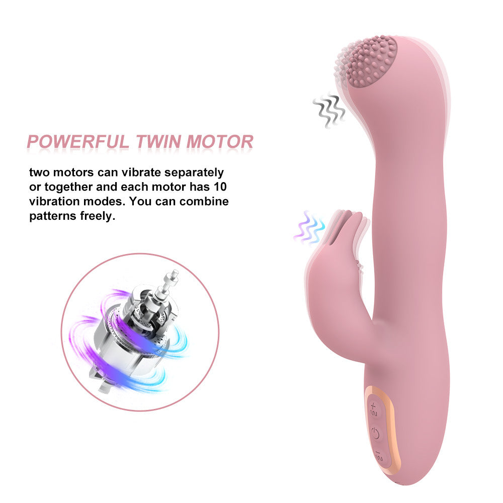 2-in-1 Stimulating Rabbit Vibrator-EROSREALM