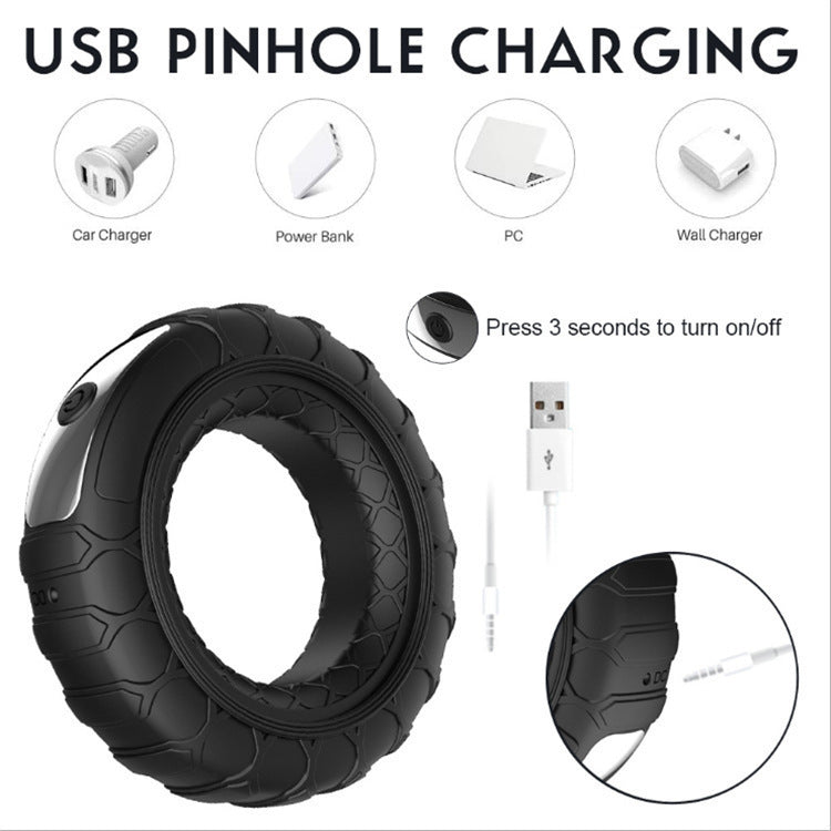 Wireless Remote Control Wheel Cock Lock Ring Vibration Massage Masturbator-EROSREALM