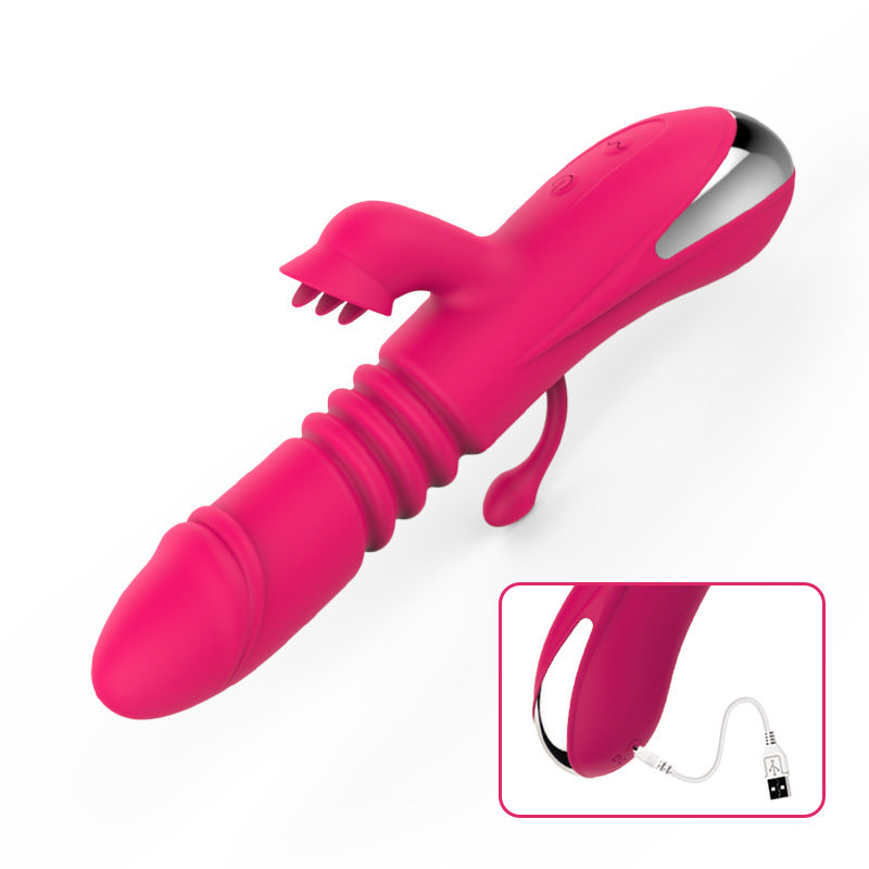 3-in-1 Heating Thrusting Tongue-licking Vibrator-EROSREALM