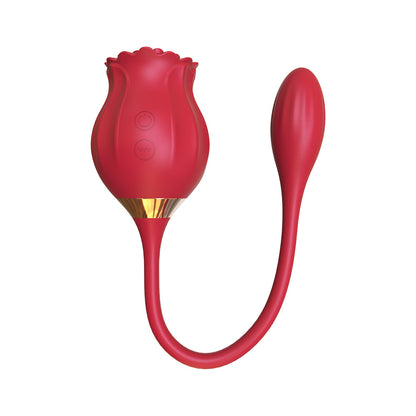 New 2-in-1 Rose Suction Vibrator with Vibrating Egg-EROSREALM