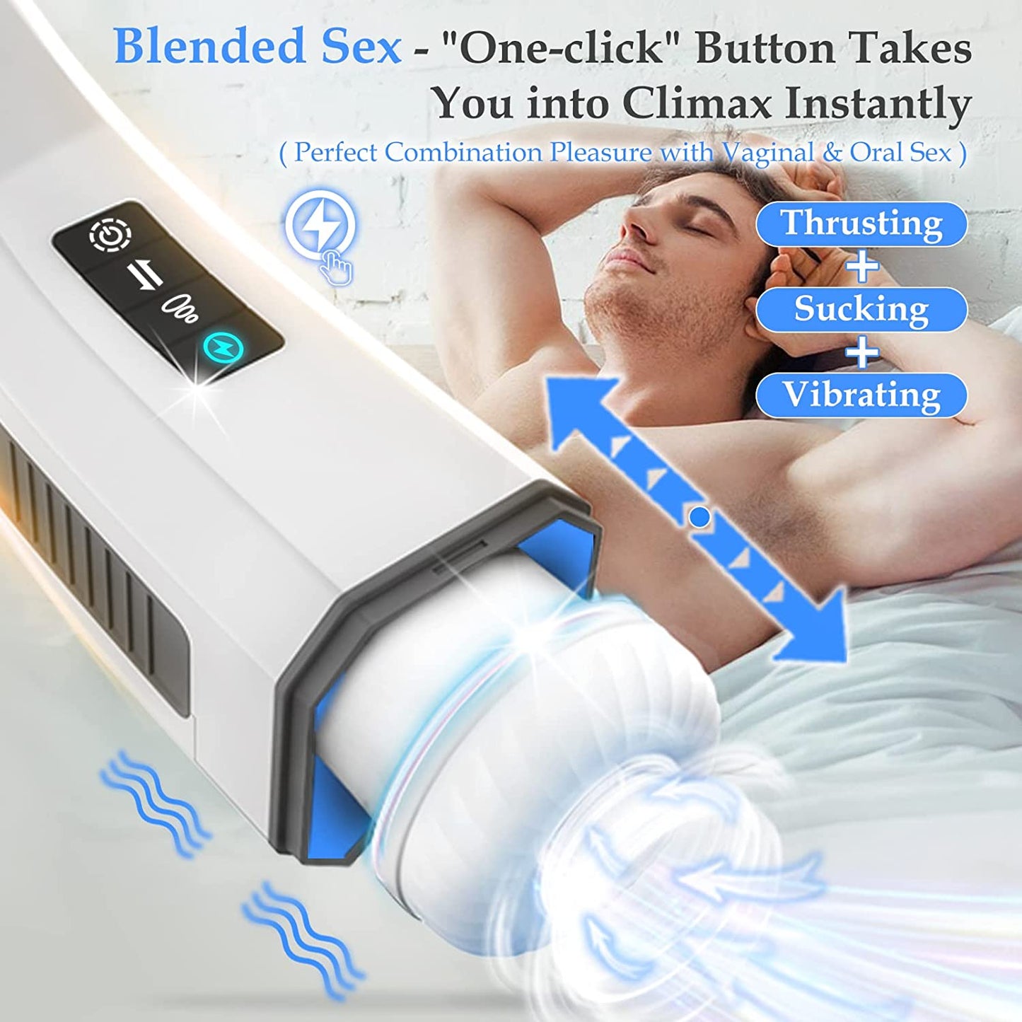 Hgod 007 Third Generation Retractable Heating Sucking Vibrating Male Masturbator-EROSREALM