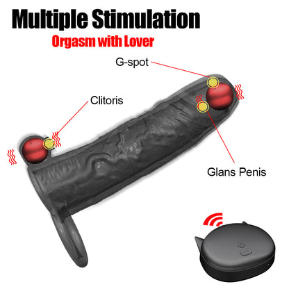 Wireless Remote Controlled Penis Sleeve Delay Ejaculation-EROSREALM