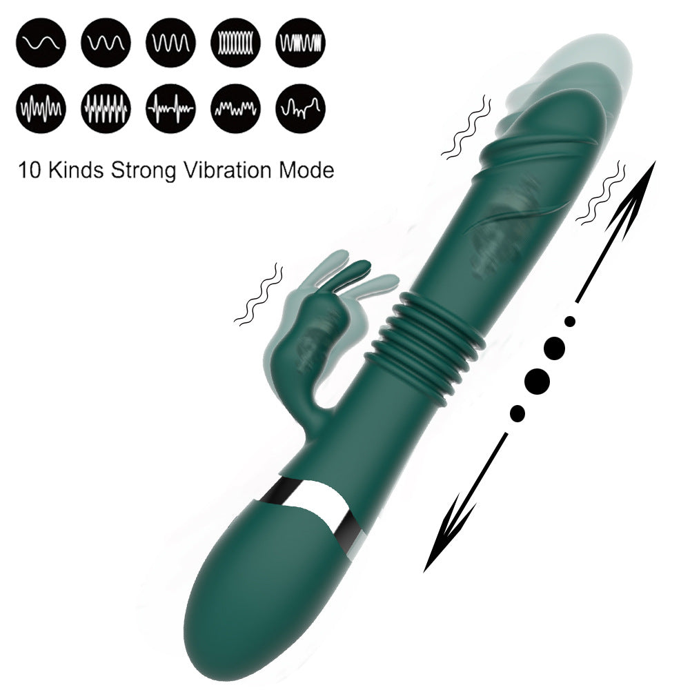 2-in-1 Thrusting G-spot Vibrator-EROSREALM