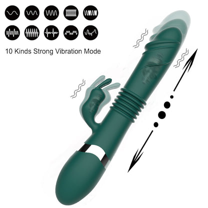 2-in-1 Thrusting G-spot Vibrator-EROSREALM