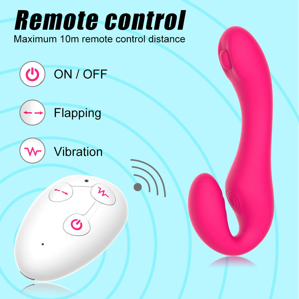 Roma-s Wireless Remote Control Flapping Strapless Wearable Vibrator For Couple-EROSREALM