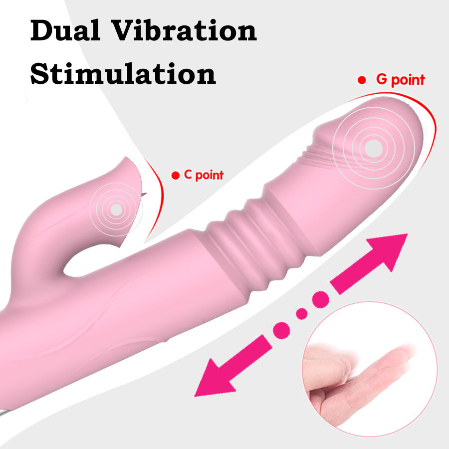 4-in-1 Telescopic Heated Tougue Licking Vibrator-EROSREALM