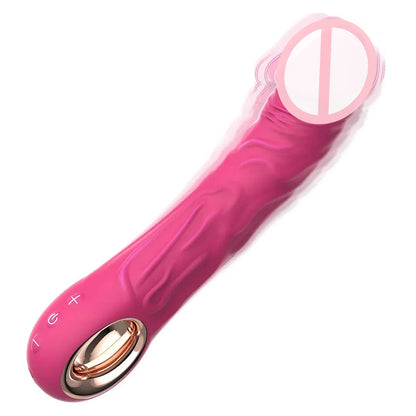 Vibrating Realistic Dildo G-spot Anal Vibrator-EROSREALM