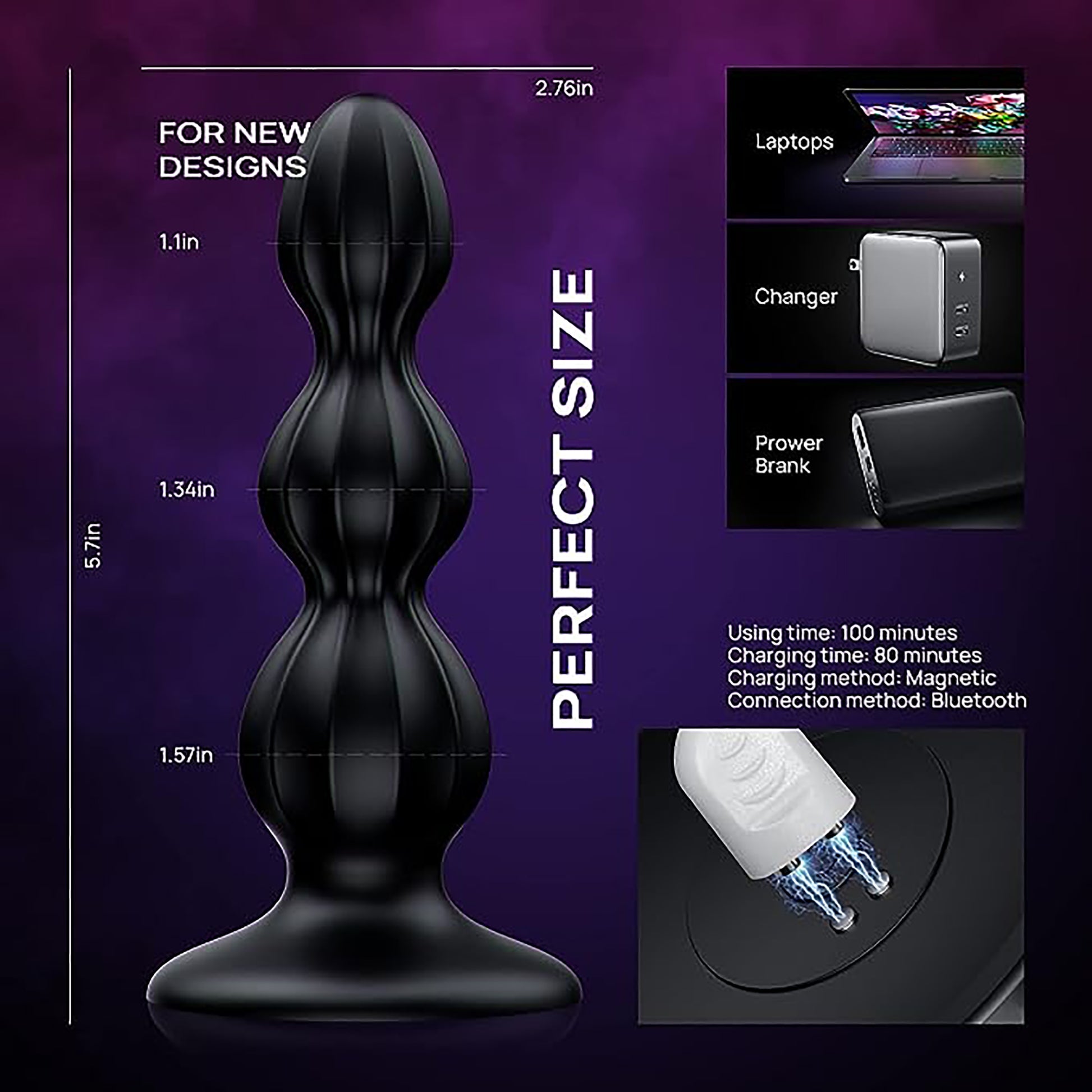 App Remote Control Vibrating Anal Beads With Base-EROSREALM