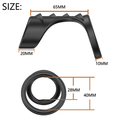 Liquid Silicone Double Lock Ring Penis Ring-EROSREALM