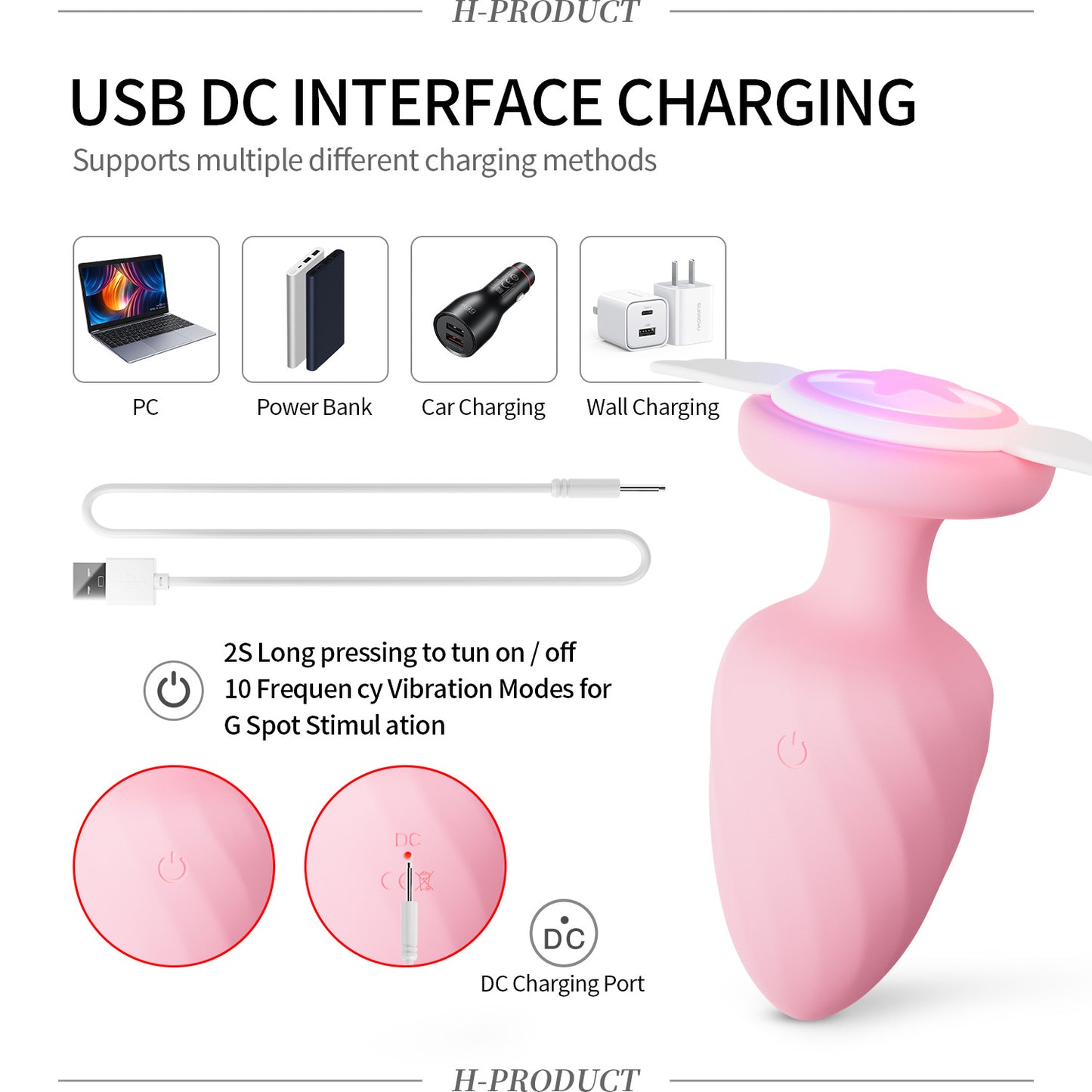 Angel Wireless Remote Control Vibrating Anal Plug-EROSREALM