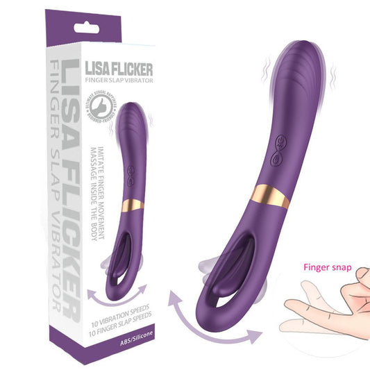 Lisa Flicker Double Headed Patting & Vibrating G-spot Vibrator-EROSREALM