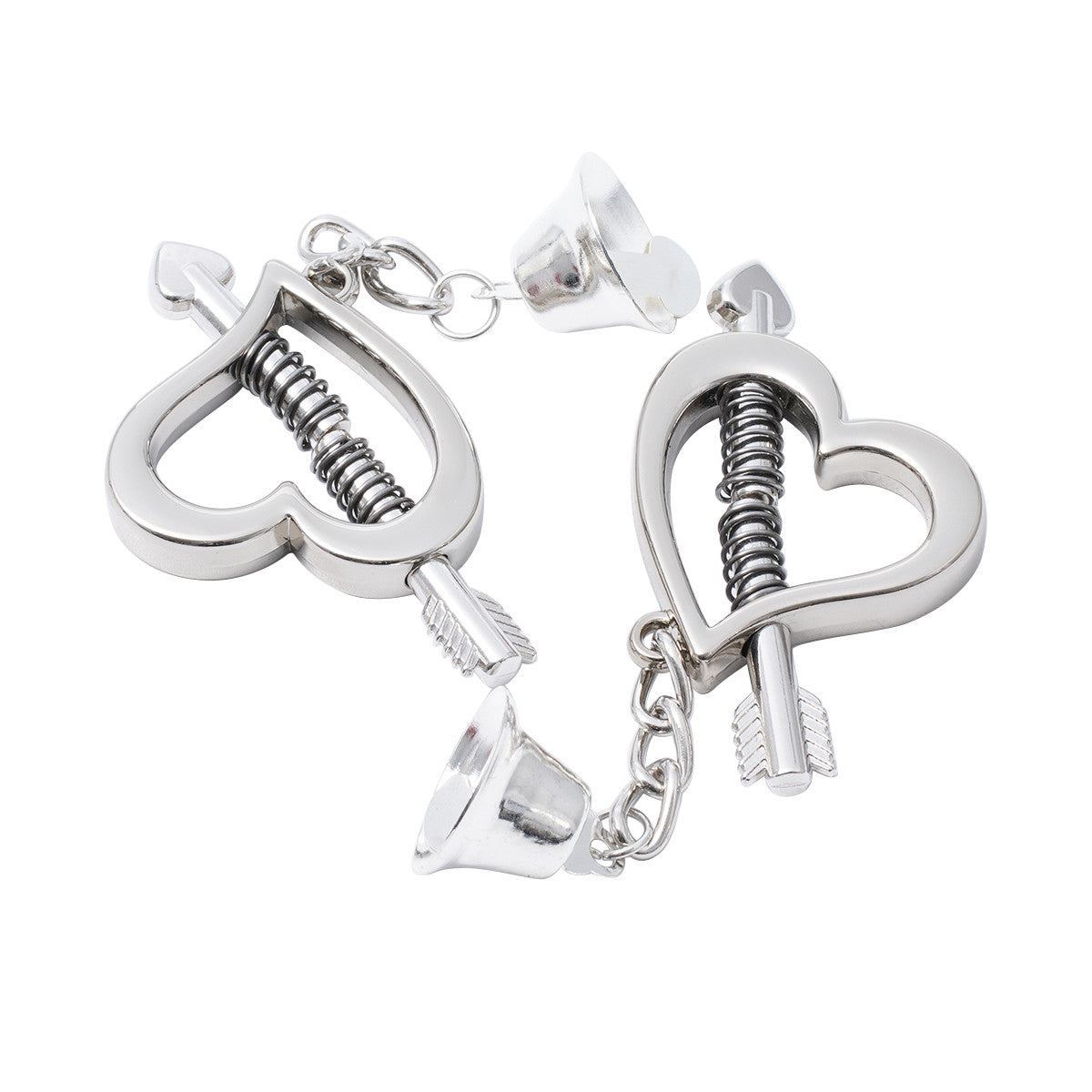 Heart Shape Adjustable Nipple Clamp Clips With Bell-EROSREALM