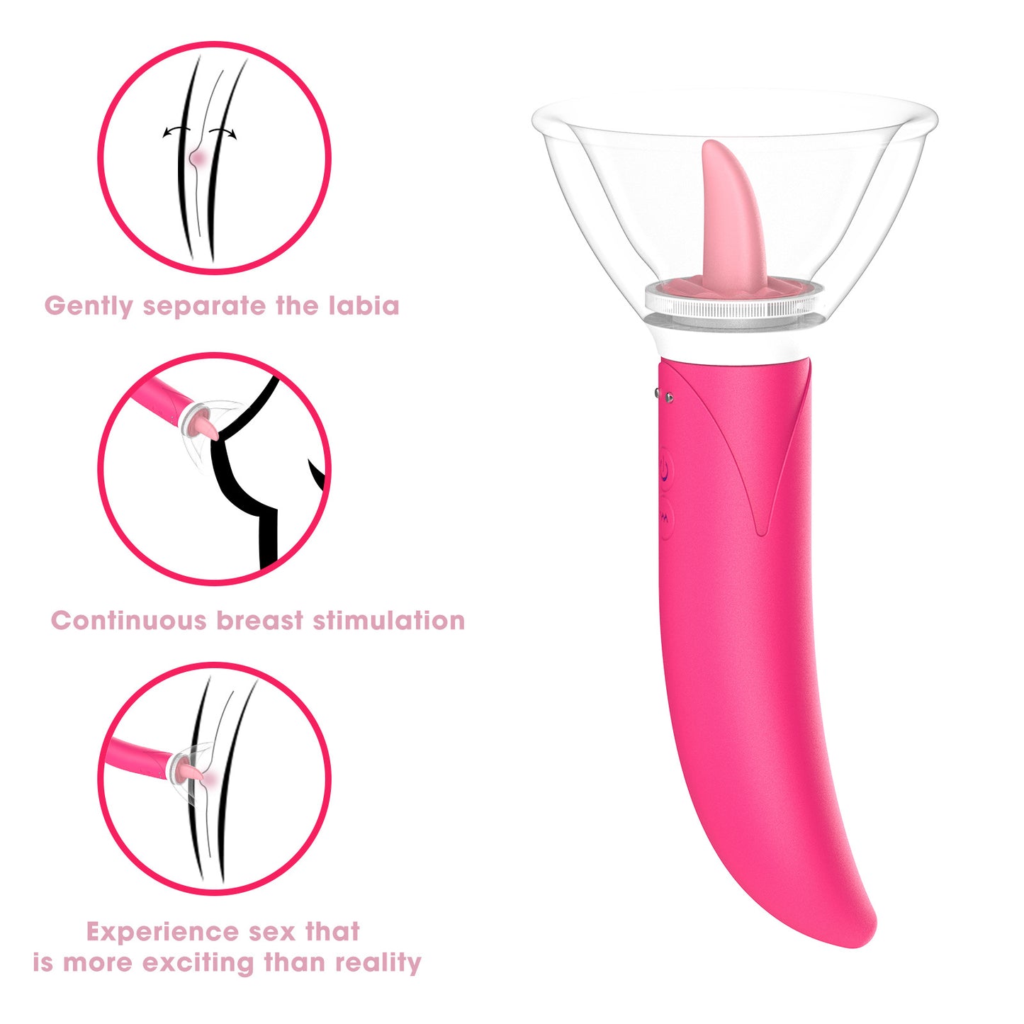 Tongue Licking Pump Clitoris G-spot Vibrator Dildo Vibrator-EROSREALM