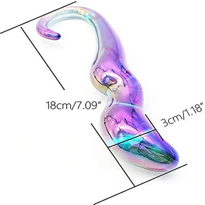 Curved G-spot Glass Crystal Massage Dildo-EROSREALM