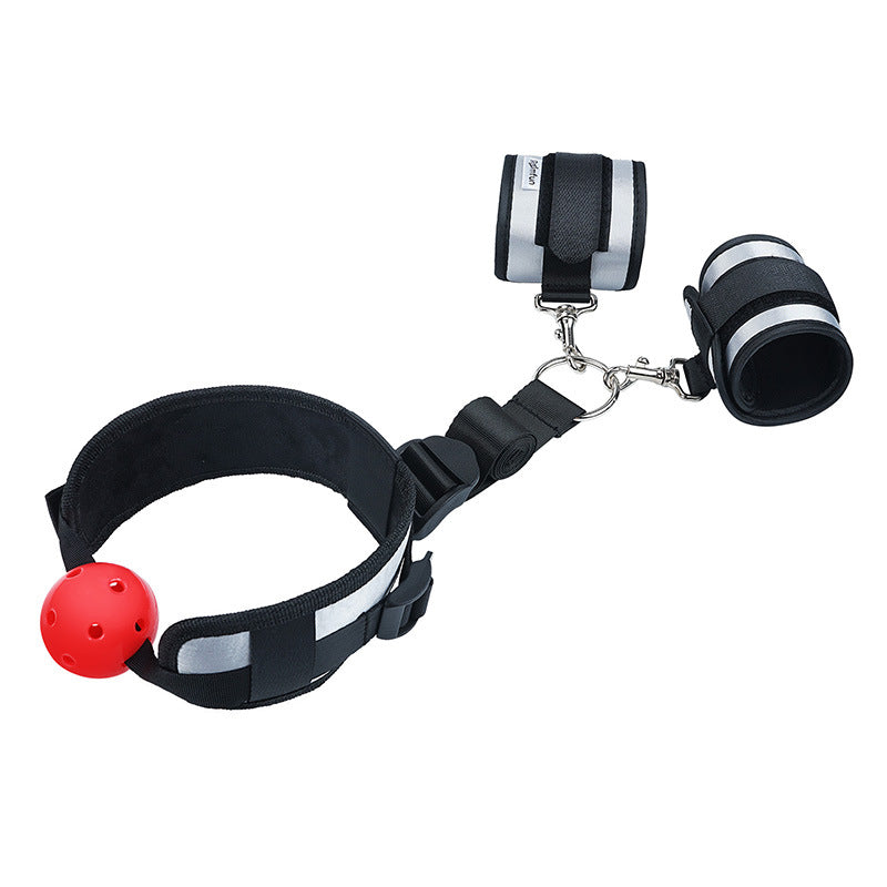 Breathable Ball Gag with Handcuffs for BDSM-EROSREALM