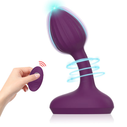 Wireless Remote Control Mushroom Head Vibrating Anal Plug-EROSREALM