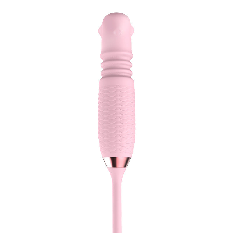 3-in-1 Rose Toy Telescopic Tongue-licking Pearls Rotating Vibrator-EROSREALM