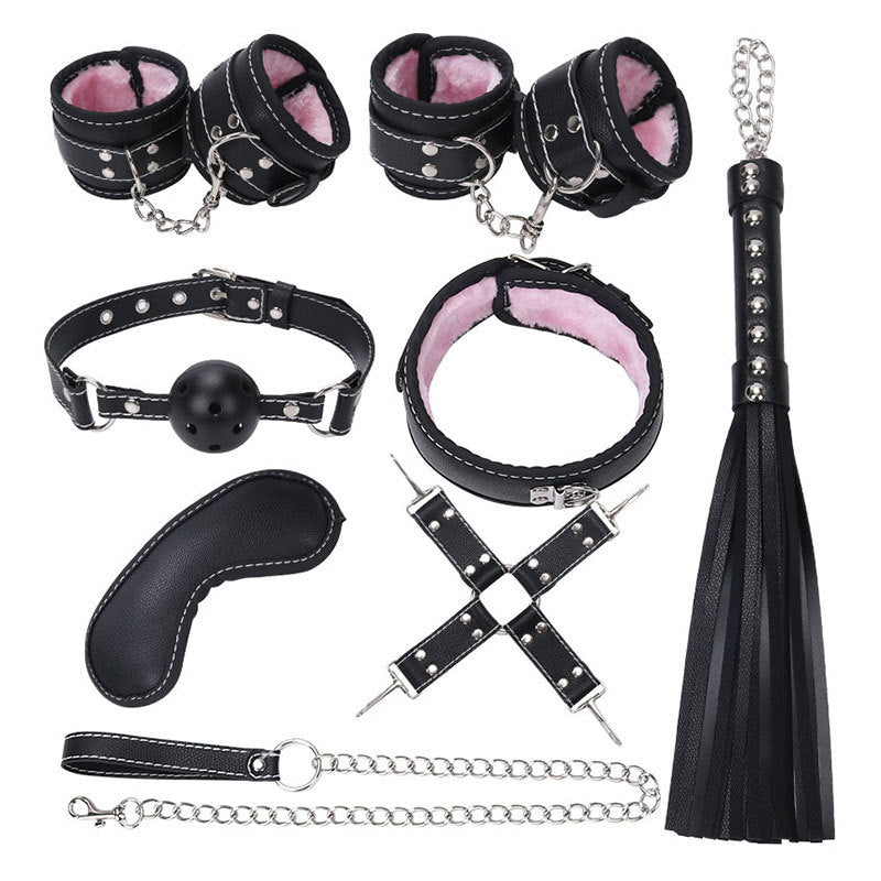 8-piece Plush Bondage Set-EROSREALM