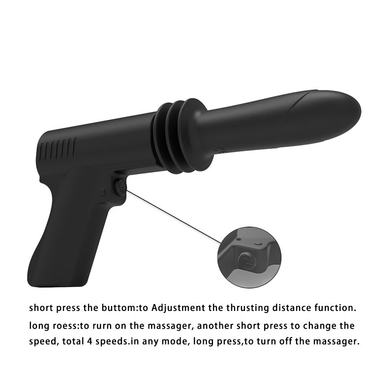 Thrusting Vibrator for G Spot Anal Vagina Gun Shaped Sex Toy-EROSREALM