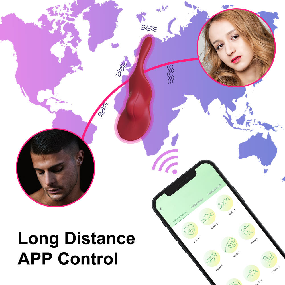 Violin App Controlled Invisible Wearable Panty Vibrator-EROSREALM