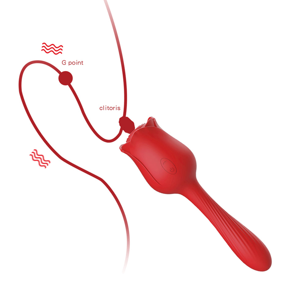 Bendable Rose Vibrator. G-spot Clitoral Stimulators-EROSREALM