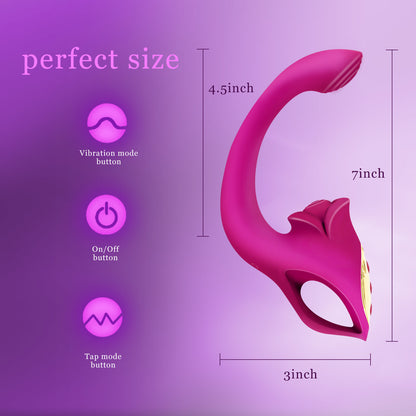 Rose Nibbler 2-in-1 Bitting Vibrator-EROSREALM