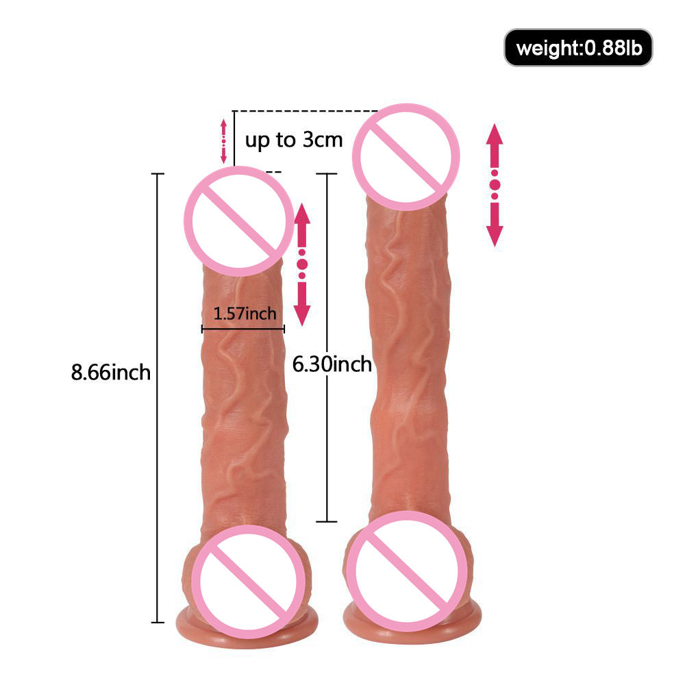 Thrusting Vibrating Dildo Masturbation Device-EROSREALM