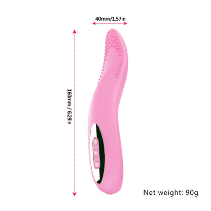 Tongue Licking G-spot Vibrator Vaginal Clitoral Stimulator Dildo-EROSREALM