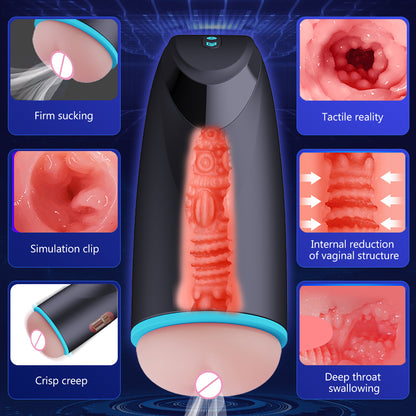 Raymond - Real Moan Vaccum Sucking Vibration Male Penis Stroker-EROSREALM