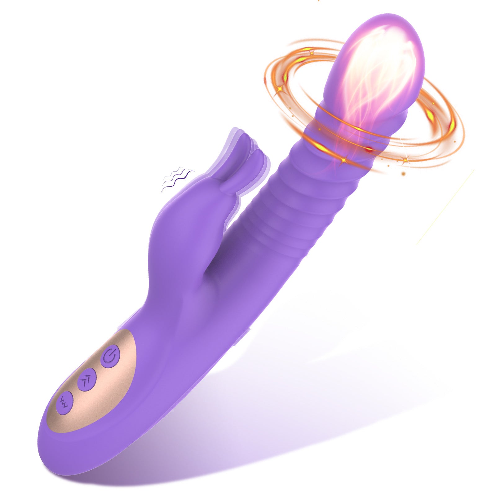 Telescopic Vibrator Dildos Heating Vibrators Clitoris Stimulator Massager-EROSREALM