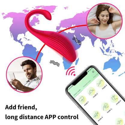 App Remote Control 9 Frequency Strong Shock Panty Vibrator-EROSREALM