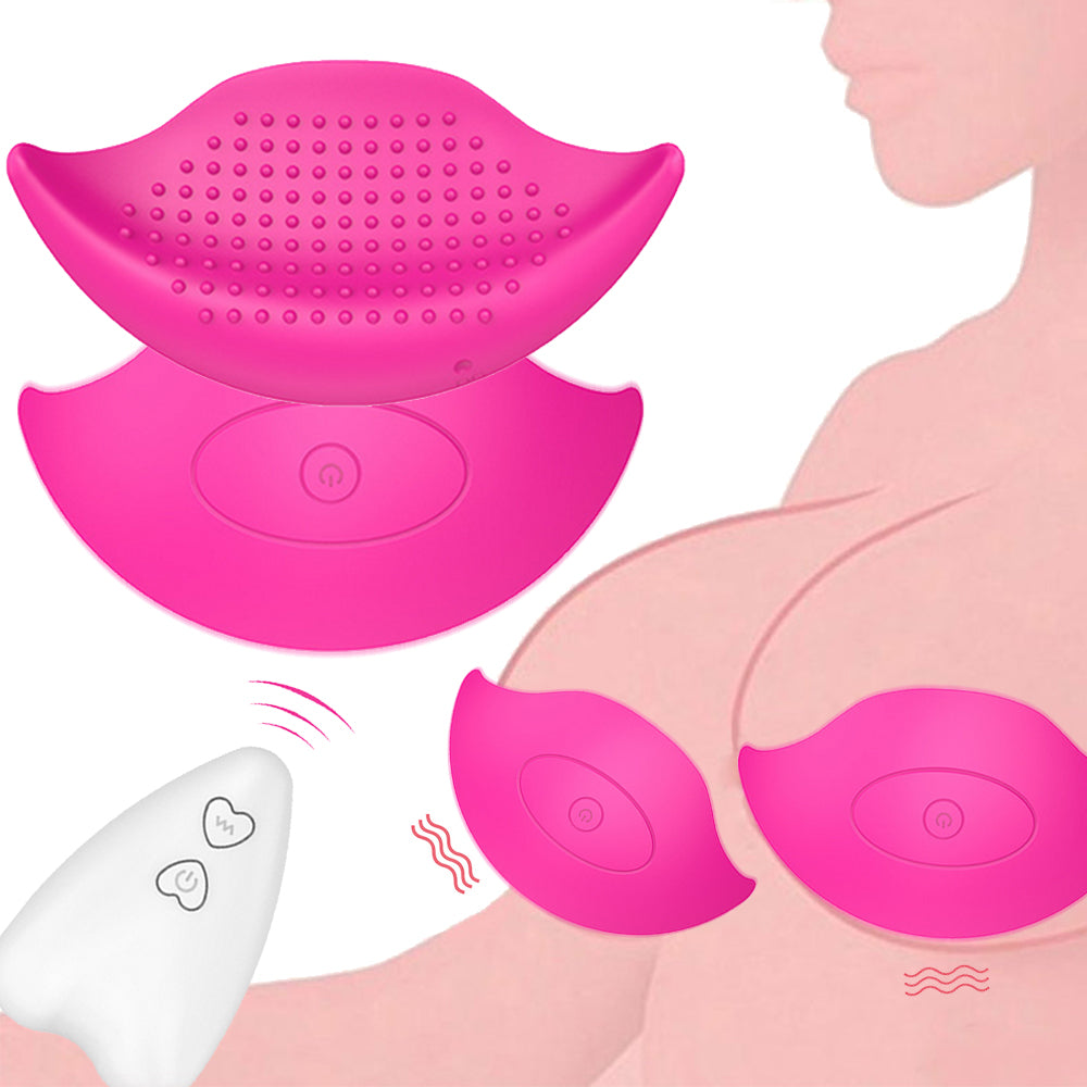 Wireless Remote Control Vibrating Breast Massager Nipple Stimulator-EROSREALM