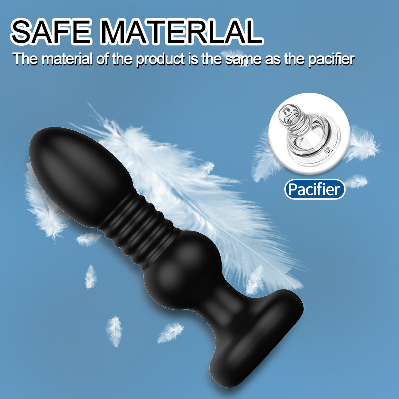 Telescopic Anal Vibrator Wireless Remote Control Prostate Stimulator Massager Butt Plug Dildo-EROSREALM