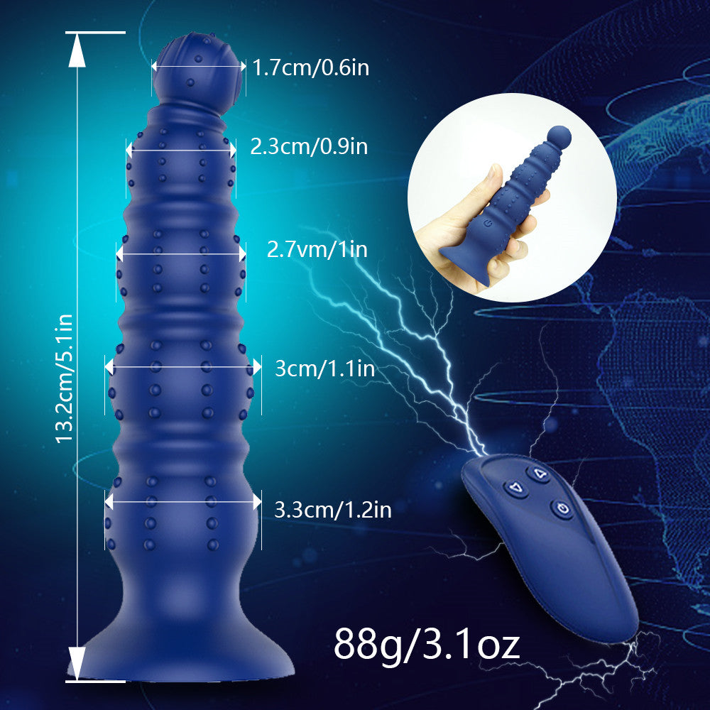 Wireless Remote Control 10 Vibrations Anal Dildo Prostate Massager G-spot Stimulator-EROSREALM