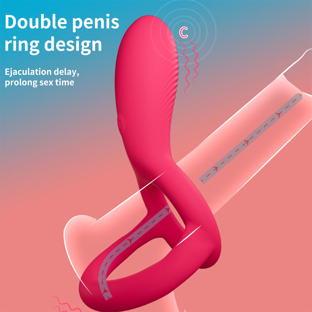 Penis Ring Vibrating Clitoris Stimulator G Spot Vibrator Delay Cock Ring-EROSREALM