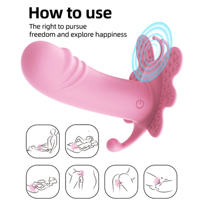 Wireless Remote Control Butterfly Panty Vibrator-EROSREALM